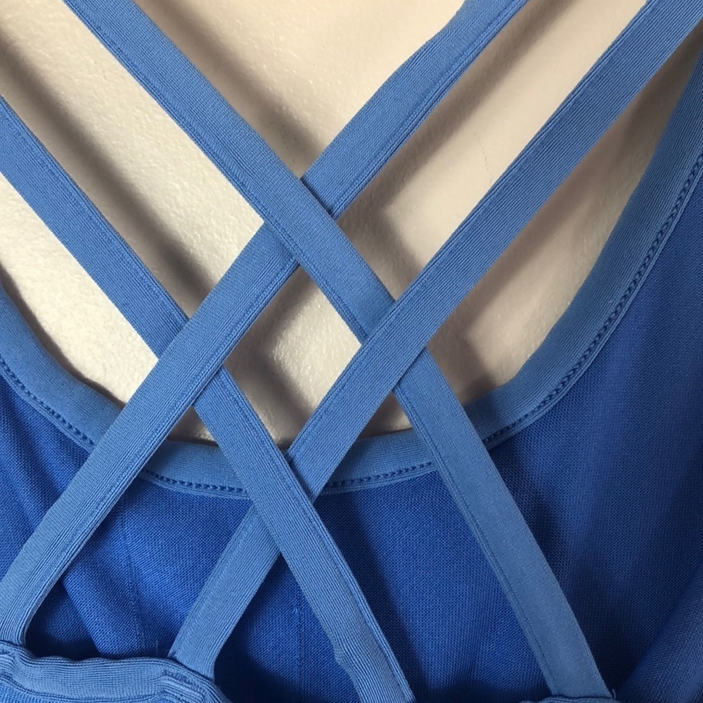 Adidas Blue Workout Top Small - Picture 4 of 10